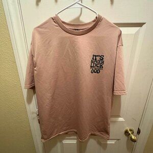 Beige Mens religious tee